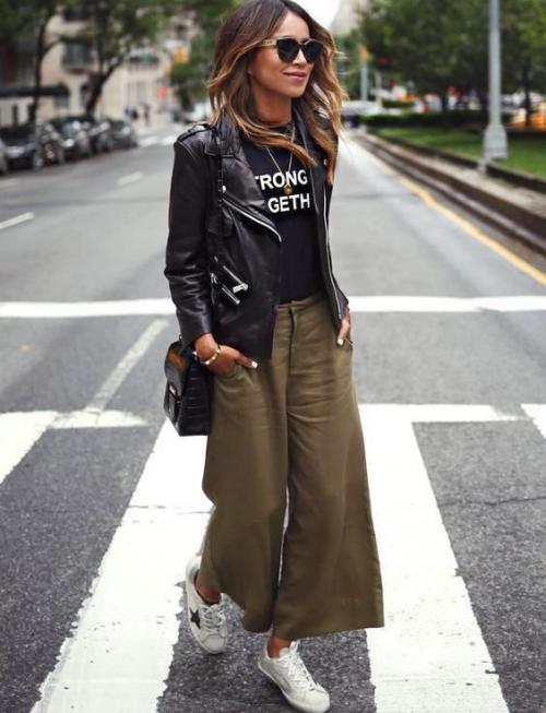 С чем носить косуху обувь. С чем носить косуху женщине: 9 идей