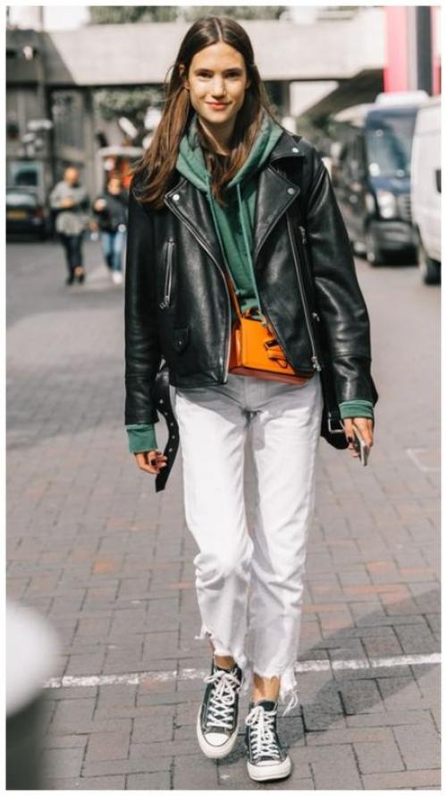 С чем носить косуху обувь. С чем носить косуху женщине: 9 идей