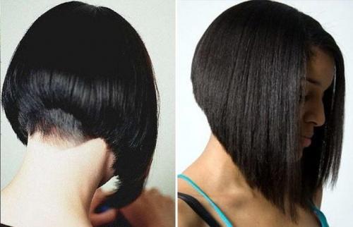 Как уложить боб на ножке. Боб каре на ножке вид сзади 185 фото