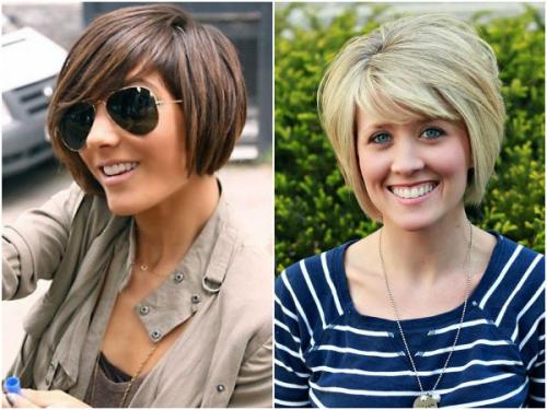 Прически на удлиненное каре с челкой. Сочетание удлиненной челки и разных видов каре