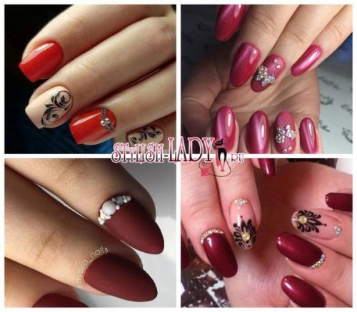 Красный маникюр со стразами на длинные ногти. Особенности выполнения красного маникюра