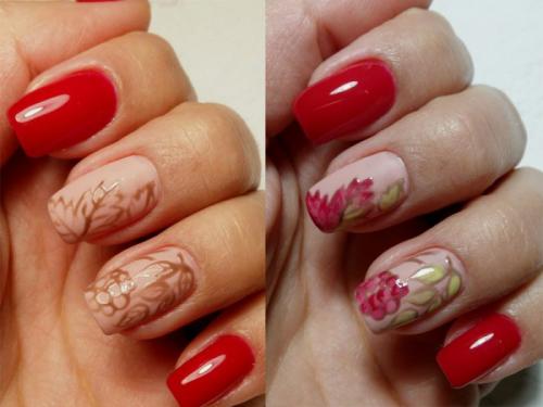 Красный маникюр с золотом. Какие бывают виды маникюра?