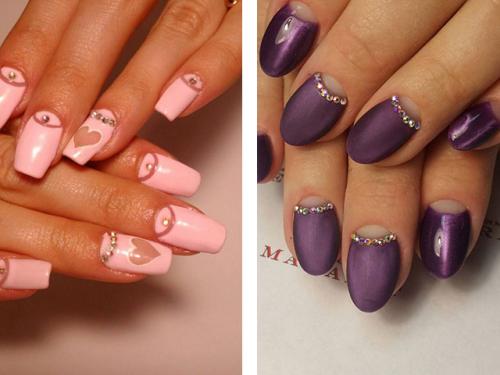 Маникюр со стразами и бульонками. Дизайн ногтей с бульонками: фото наиболее удачных вариантов