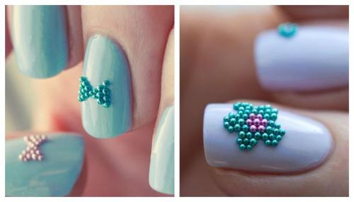 Маникюр со стразами и бульонками. Дизайн ногтей с бульонками: фото наиболее удачных вариантов