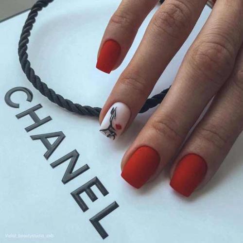 Красный маникюр на короткие ногти 2022. Модный красный маникюр на короткие ногти 2022: лучшие фото-новинки