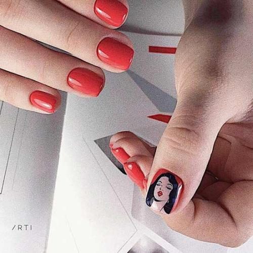 Красный маникюр на короткие ногти 2022. Модный красный маникюр на короткие ногти 2022: лучшие фото-новинки