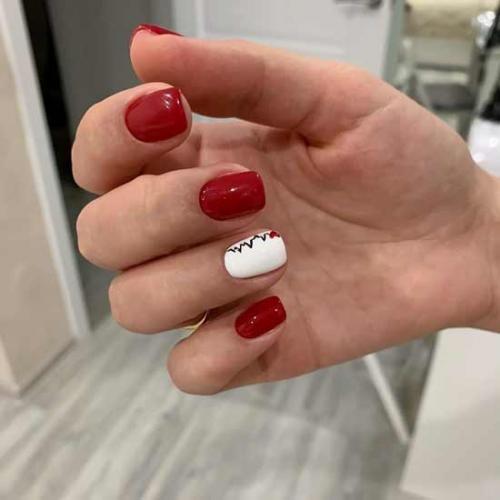 Красный маникюр на короткие ногти 2022. Модный красный маникюр на короткие ногти 2022: лучшие фото-новинки