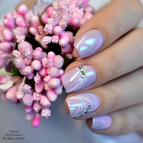 Какие продукты для ногтей можно использовать для создания дизайна ногтей черный розовый белый. Дизайн ногтей с использованием пигментов