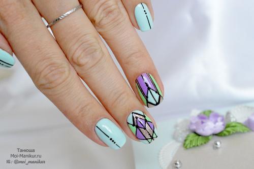 Черный, розовый и белый: современные тренды в дизайне ногтей 16