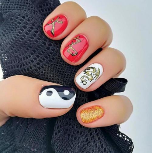 Маникюр с японскими иероглифами. Идеи дизайна ногтей с иероглифами для длинных и коротких ногтей