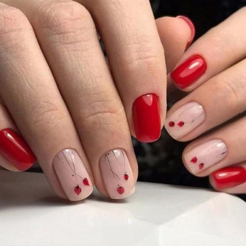 Маникюр с веточкой. Маникюр с веточками