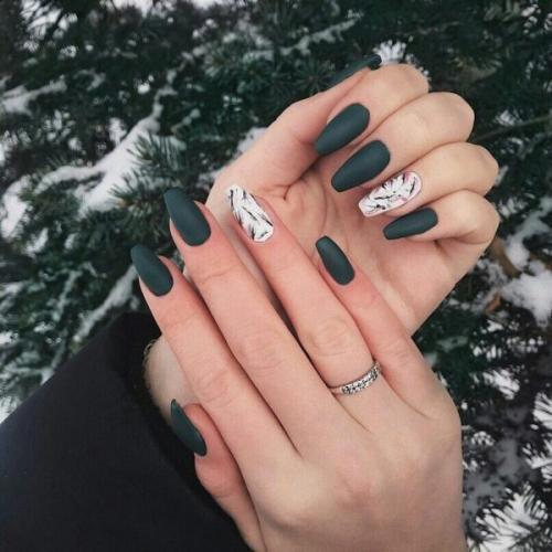 Маникюр с веточкой. Маникюр с веточками