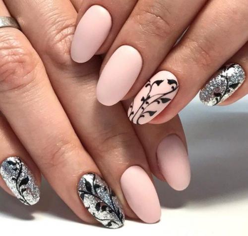 Маникюр с веточкой. Маникюр с веточками