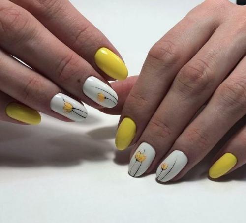 Маникюр с веточкой. Маникюр с веточками