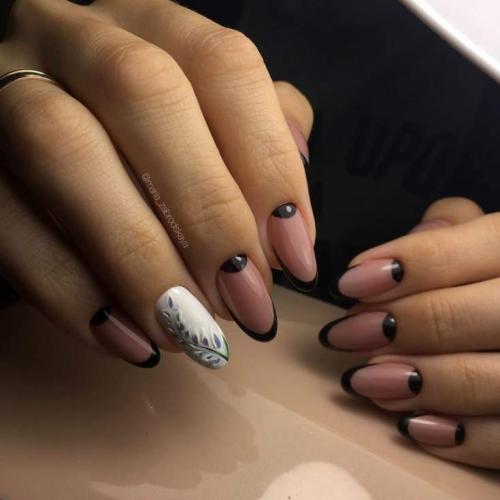 Какие способы покраски ногтей можно использовать для выполнения французского маникюра на овальных ногтях. Френч на овальные круглые ногти