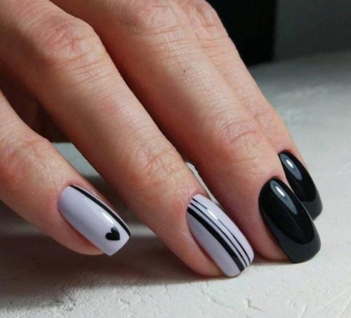 Можно ли сделать розовый маникюр с черной полосой самостоятельно. Маникюр с полосами: новые идеи