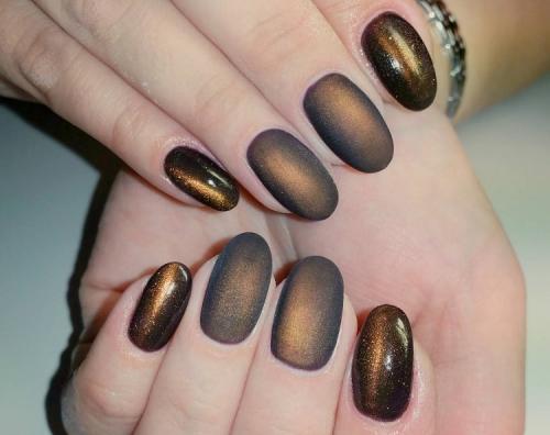 Матовый маникюр на короткие ногти. Матовый маникюр на длинные ногти