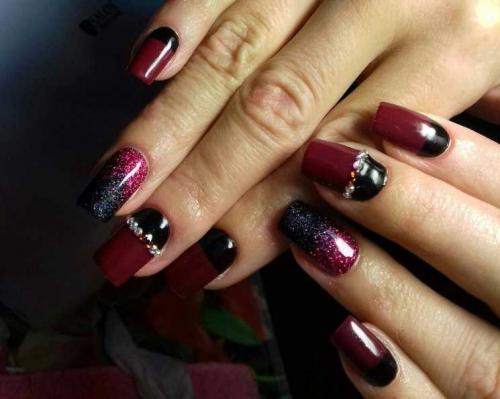 Новогодний бордовый маникюр. Из тренда в тренд
