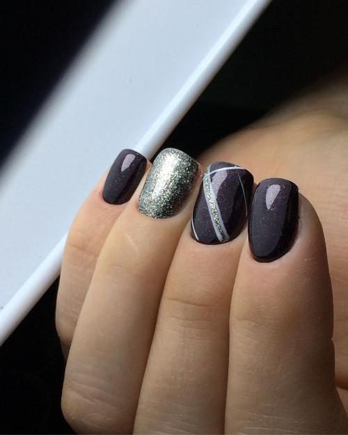 Стильные ноготки 2025 идеи. Стильный маникюр с дизайном осень-зима 2025-2025