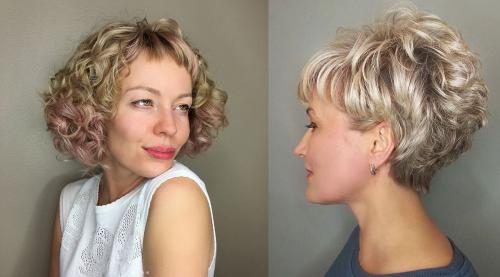 Модные женские стрижки на вьющиеся волосы 2022. Модные стрижки с челкой на волнистые волосы 2022 фото новинки