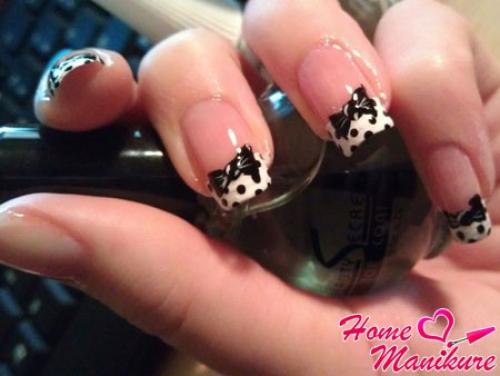 Как нарисовать бантик на ногтях пошагово. Нежный дизайн ногтей с бантиками