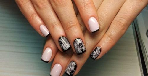 #2 Сочетание бежевого маникюра с черным. Особенности сочетания 27 #2 Сочетание бежевого маникюра с черным. Особенности сочетания 27