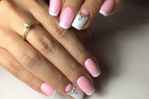 Френч розовый с белым. Главные тенденции