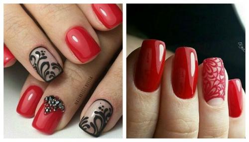 #4 Красно-белый маникюр на короткие ногти 2021. Разновидности красного маникюра 03 #4 Красно-белый маникюр на короткие ногти 2021. Разновидности красного маникюра 03
