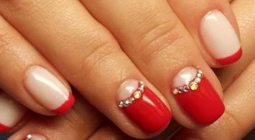 Красно-белый маникюр на короткие ногти. Правила маникюра с красным лаком