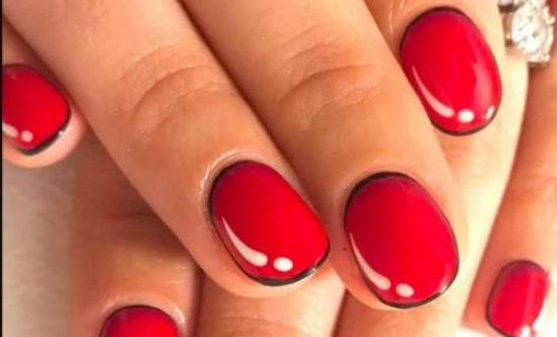 Красно-белый маникюр на короткие ногти. Правила маникюра с красным лаком