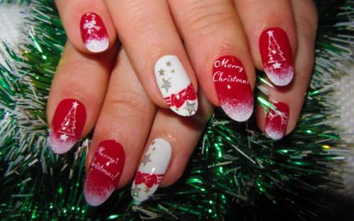 Маникюр в красно белом цвете. Вариация сочетаний белого и красного