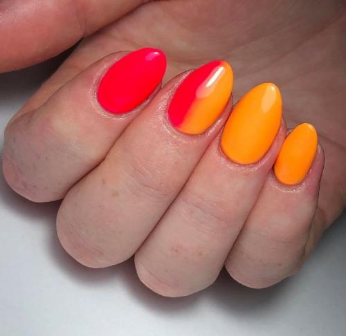 Маникюр градиент красный с белым. Маникюр омбре: 100 эффектных идей