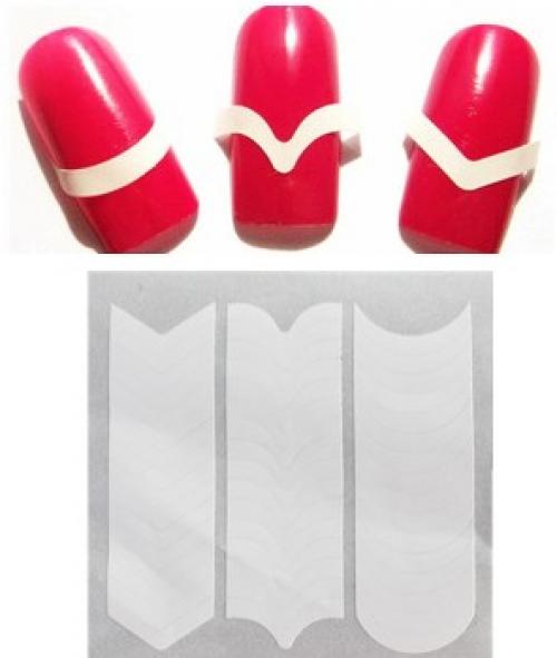 Металлический трафарет для френча. Какие полоски для френча существуют