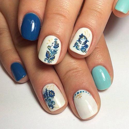 Наклейки на ногти под гель-лак. Клеим наклейки на ногти под гель-лак пошагово