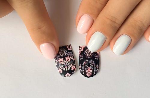 Водные наклейки на гель-лак. Как клеить водные наклейки на гель-лак