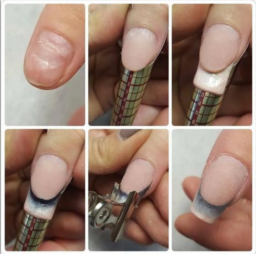 Какие материалы можно использовать для создания выкладного френча. Как делать выкладной френч (+180 фото дизайна ногтей и техника выполнения)