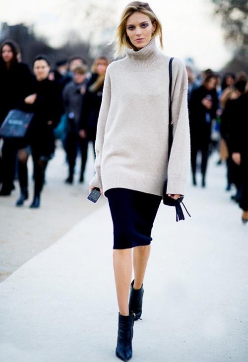 Юбка с ботинками зимой. С чем носить юбку-карандаш зимой