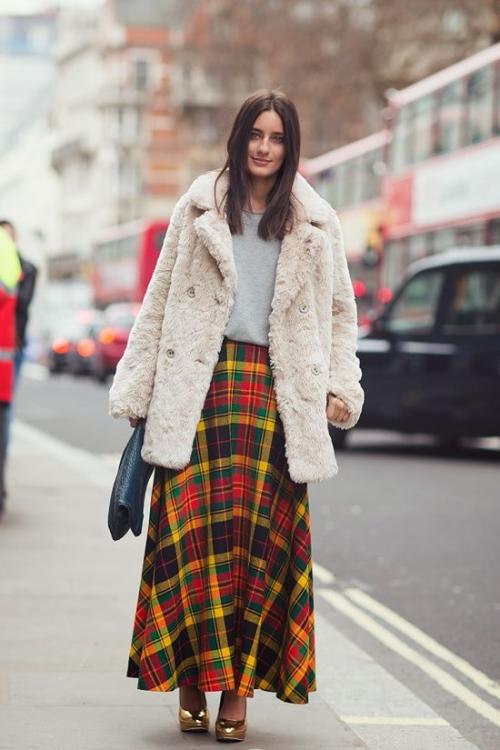 Длинная юбка с верхней одеждой. С чем носить