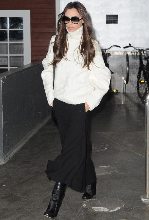 С чем носить юбку-макси осенью и зимой. С чем носить длинные юбки зимой