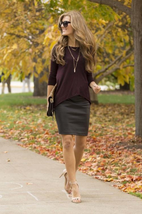 С чем носить коричневую юбку зимой. Коричневая юбка – подбираем самых удачный покрой под разные стили. 65 фото-идей