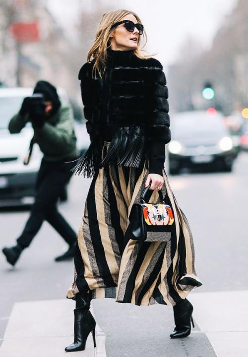 С чем носить юбку-макси осенью и зимой. С чем носить длинные юбки зимой