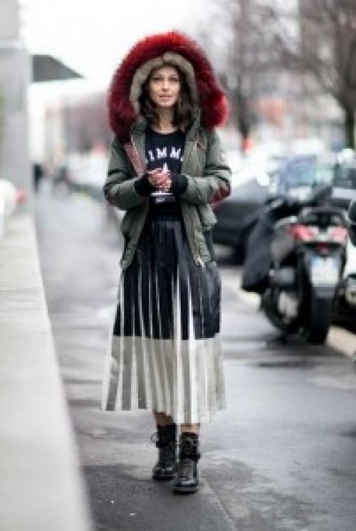 Как подобрать верхнюю одежду к юбкам макси. С чем носить юбку в пол осенью 04