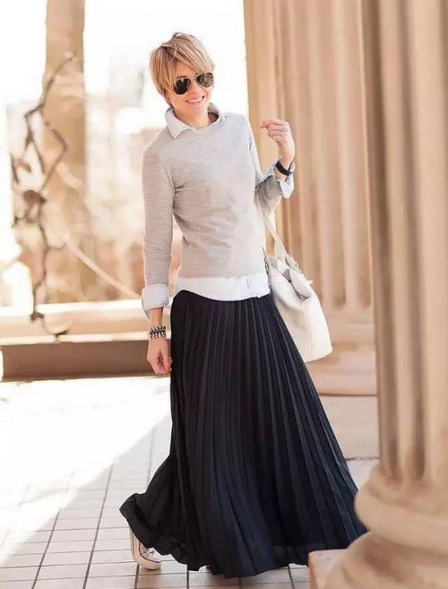 С чем носить юбку-макси осенью и зимой. С чем носить длинные юбки зимой