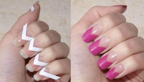 Трафарет для френча, как пользоваться. Трафареты для дизайна ногтей своими руками