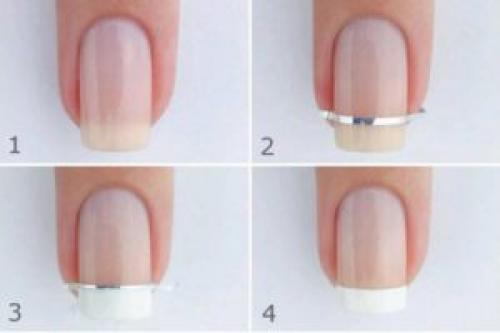 Использование полосок для френча в маникюре. Рисуем френч гель-лаком: используем полоски и трафареты
