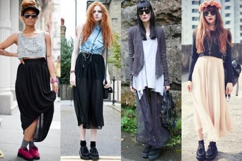 С какой обувью носить длинную юбку. С какой обувью носить юбки?