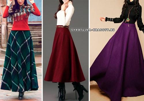 С чем носить юбку-макси зимой. Как выбрать длинную юбку для зимы