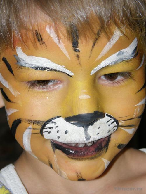 Мордочка лисы на лице. Как нарисовать на лице лису