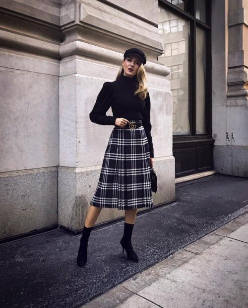 Какую верхнюю одежду носить С юбкой миди зимой. 3 С чем носить юбку миди зимой