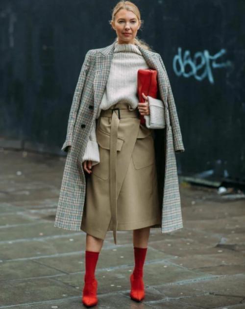 Как носить макси-юбку зимой. Какие ткани подходят для зимы 09